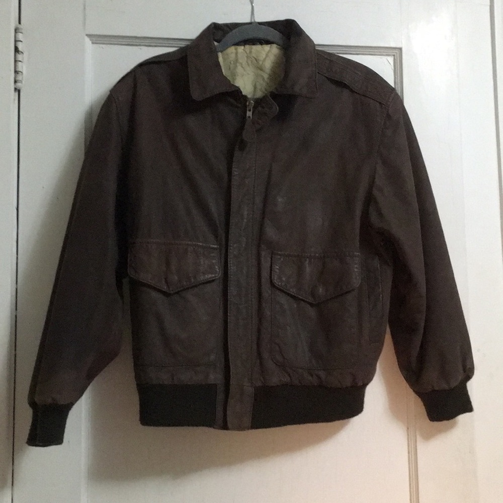 VIP Vintage Voyager all leather bomber jacket